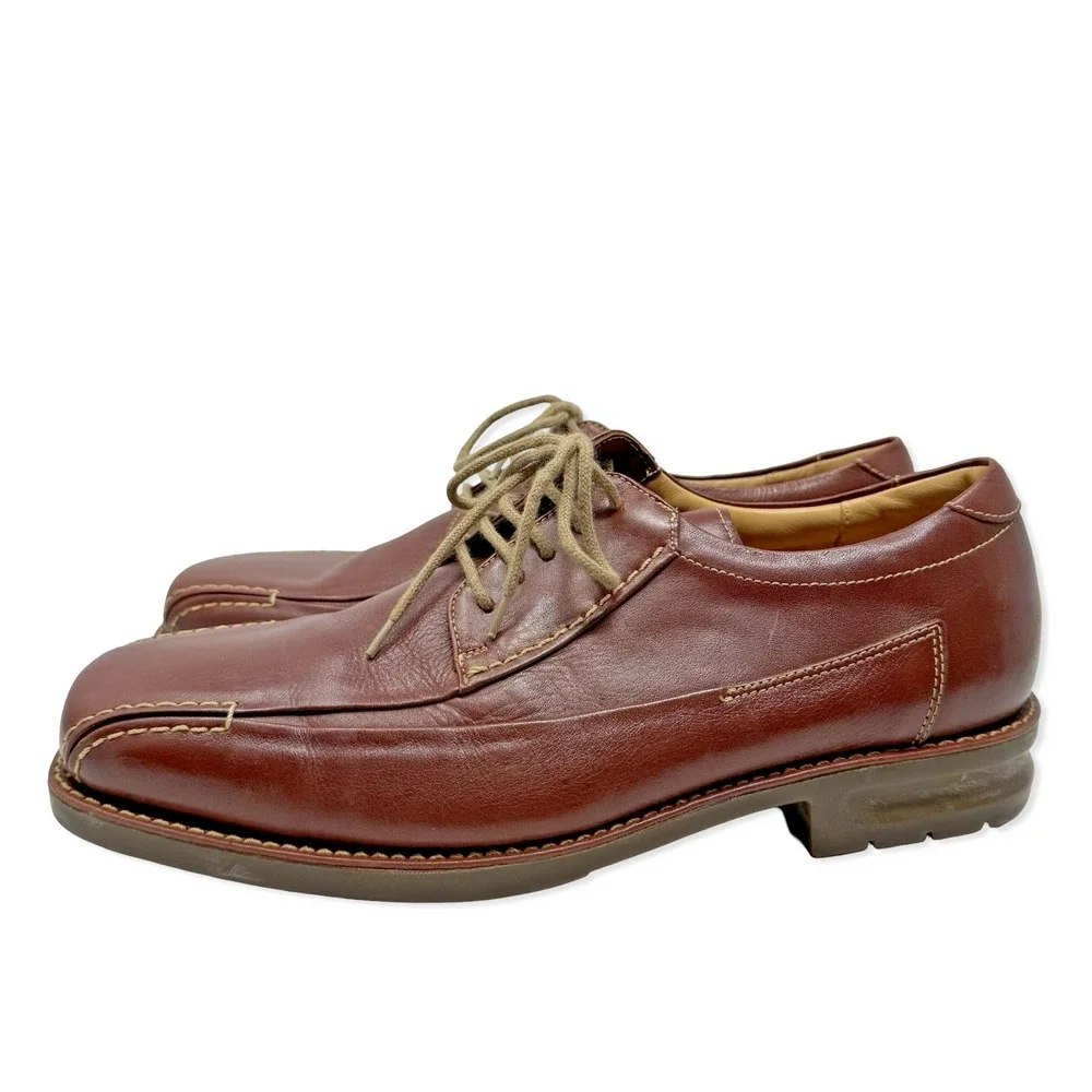 Sandro Moscoloni Vineyard Men’s Brown Leather Lace-Up Shoes 9.5D Brazil